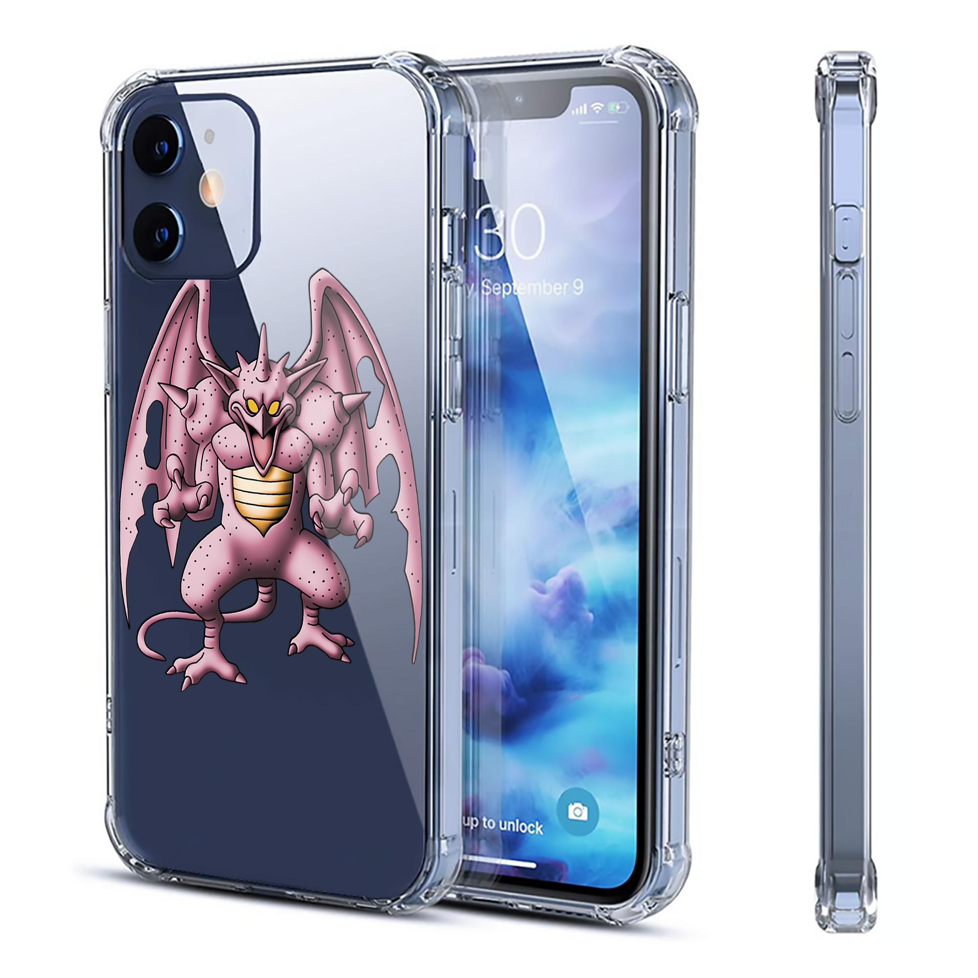 （画像用） ドラゴンクエスト Doragon Kuesuto Dragon Quest 【iPhone 12シリーズ対応】透明スマホケース（クリアソフトケース）